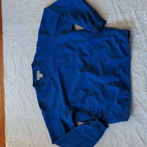 Duluth Trading Co Blue Lightweight Long Sleeve Pullover Jacket Shirt Size Large